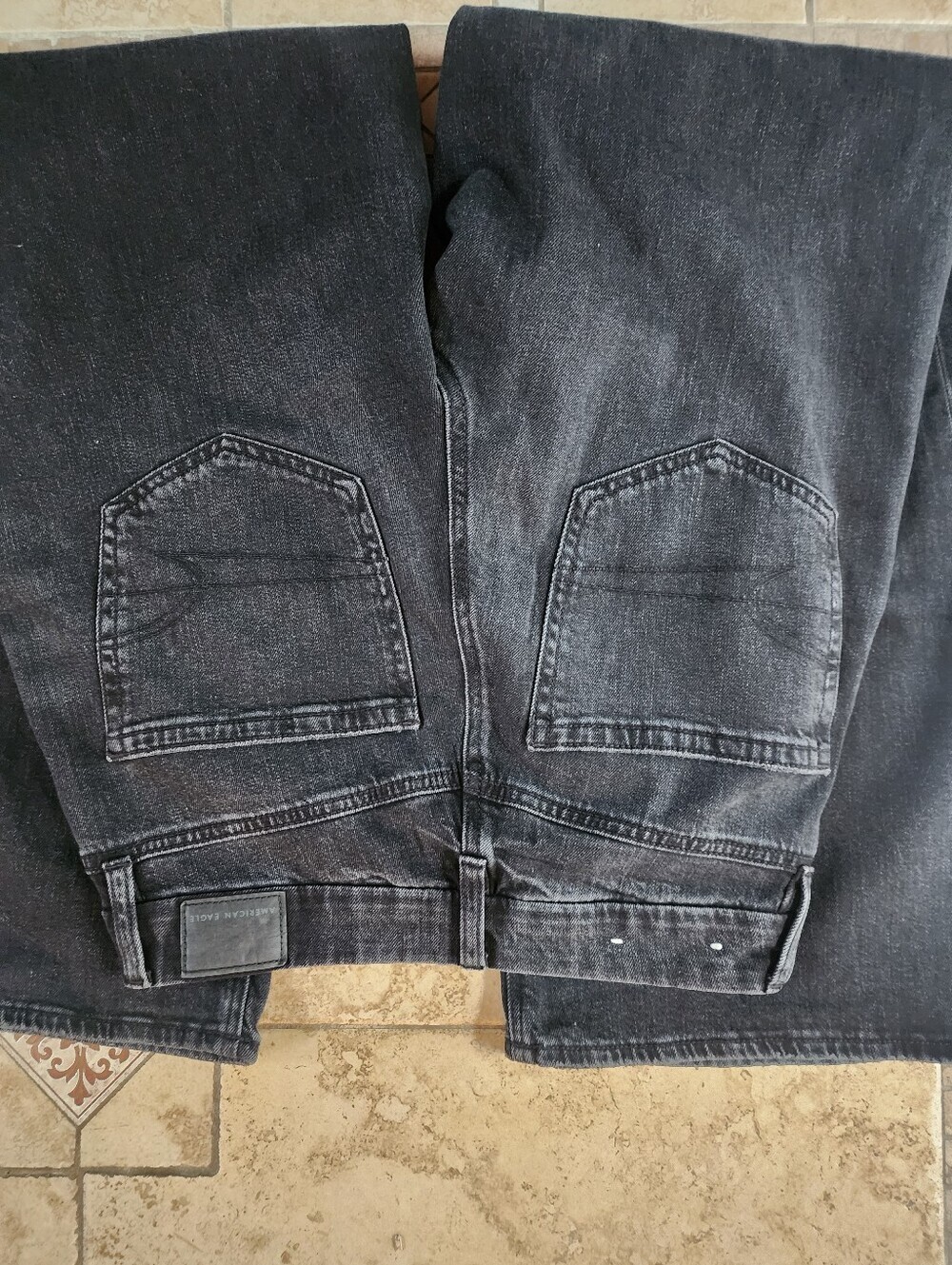 American Eagle Outfitters Black. Wide-Leg High-Rise Jeans - Picture 5 of 5
